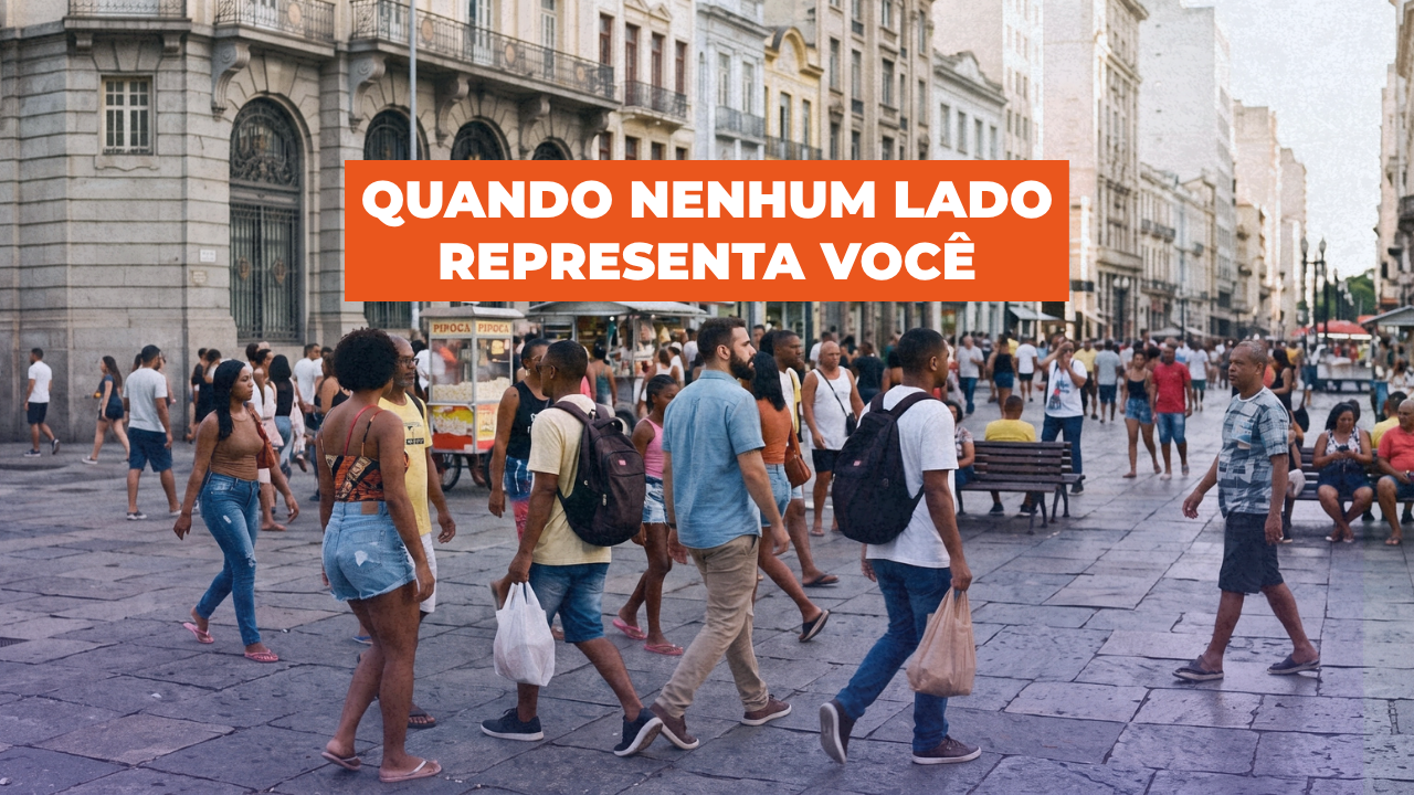 Entre dois lados, onde fica quem não se sente representado